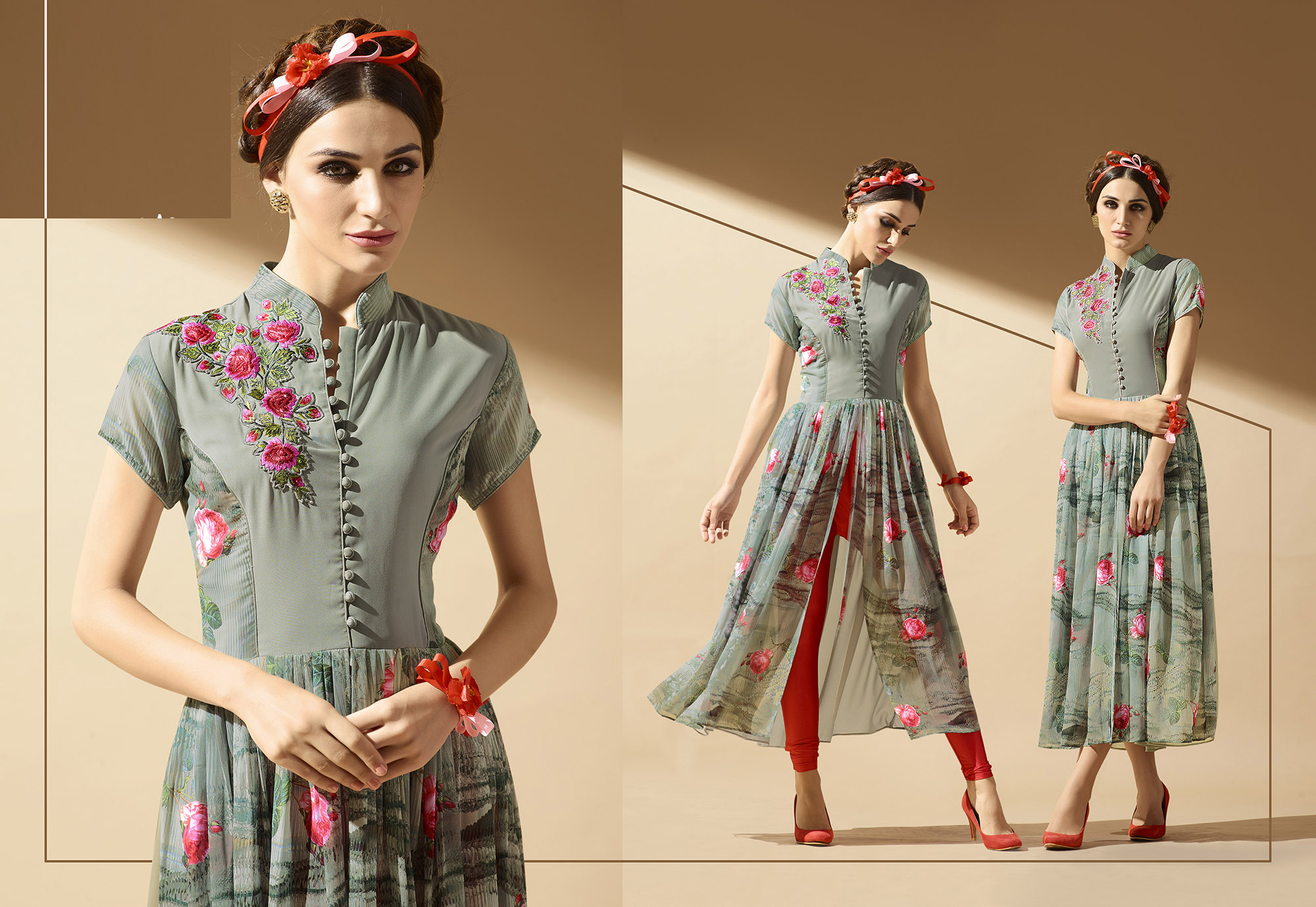 Latest design of hot sale indo western dress