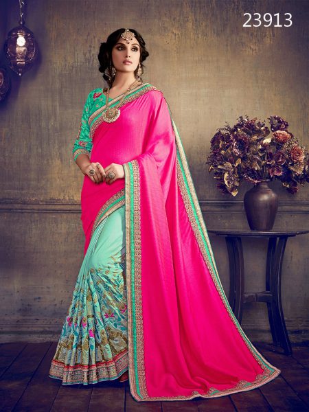 Shop Half and Half Party Wear Saree Dazel Online with the Best Price