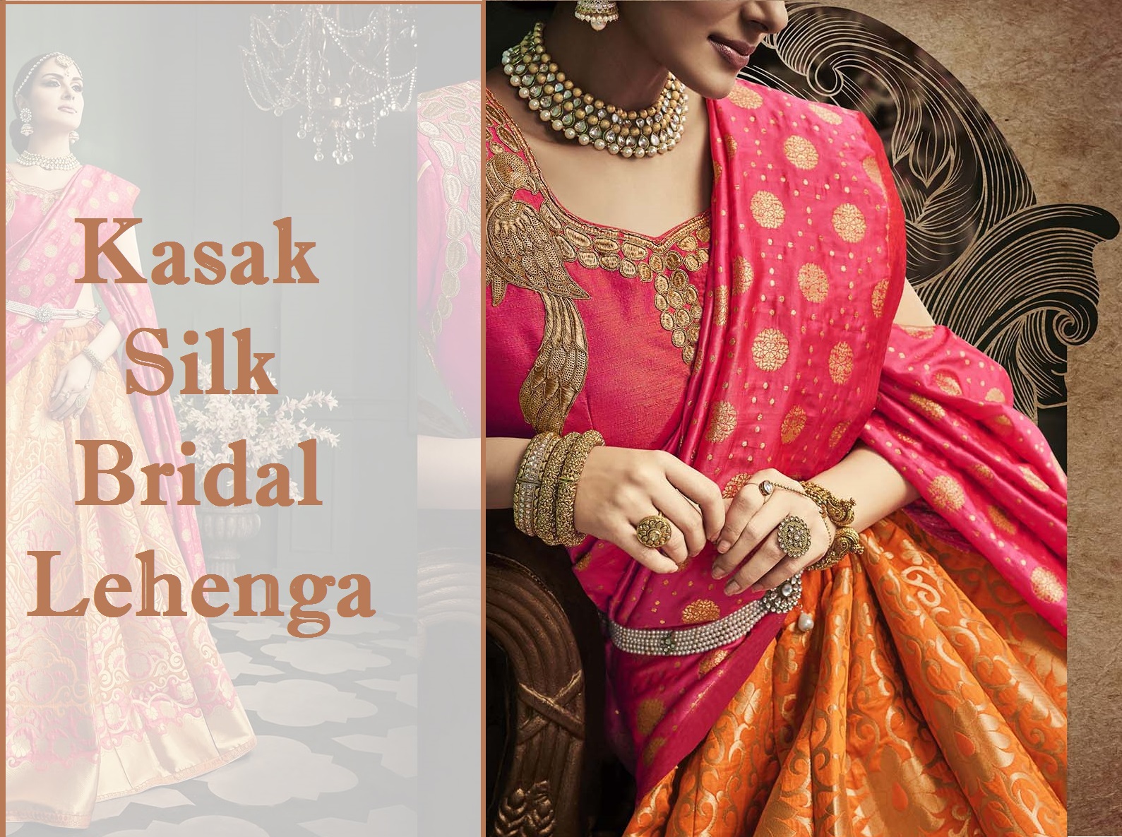 Kasak Banarasi Silk Bridal Lehenga
