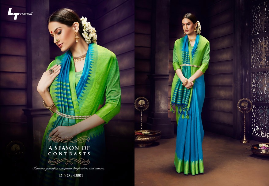 LT Fabric Pongal Raw Silk Sarees Online