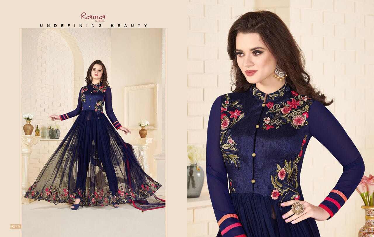 Rama Fashion presents Naaz Front open styled Designer Anarkali Suits