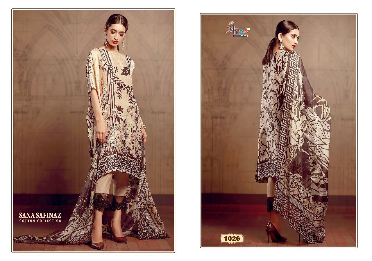 Shree Fabs Sana Safinaz Cotton Dress Material Collection