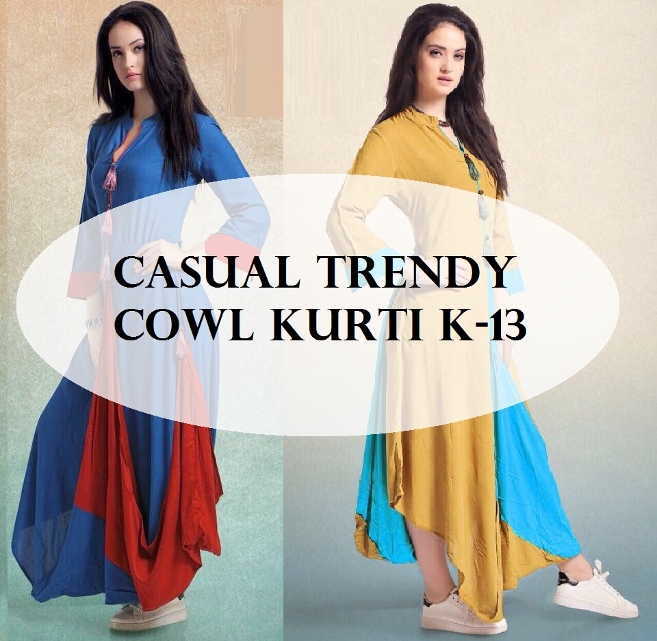 Casual Trendy Cowl Kurti K-13