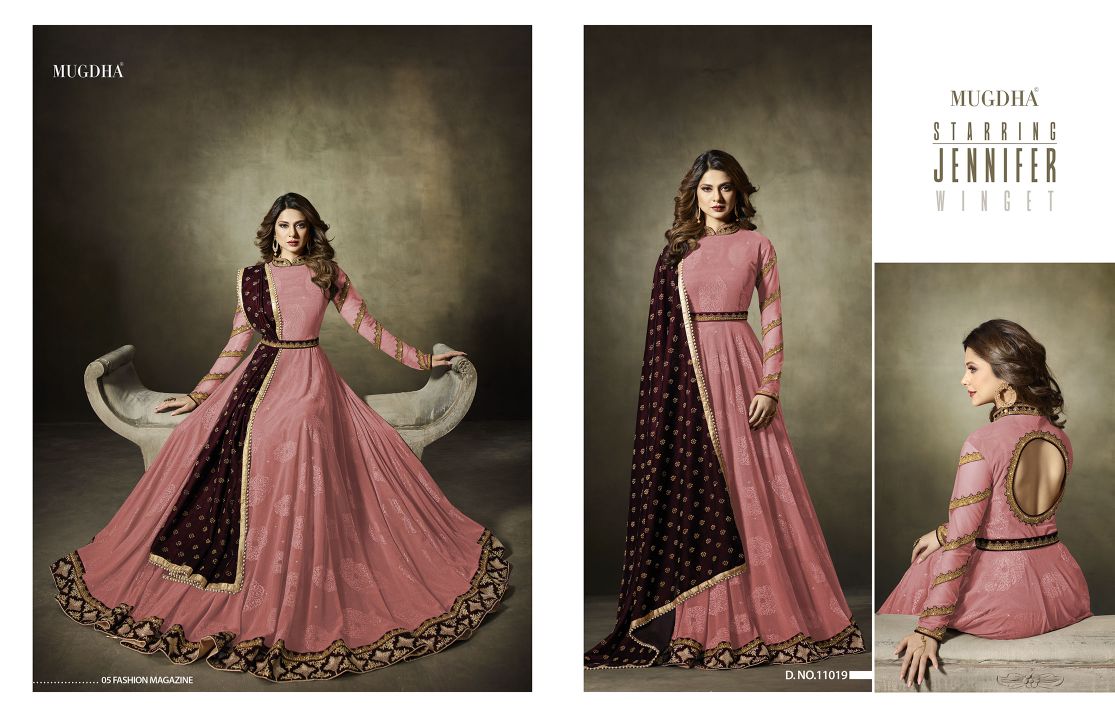 Mugdha Premium Designer Anarkali Suits 11019 Color Edition Pink B