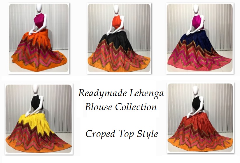 Readymade Lehenga Blouse Crop Top Styled Collection