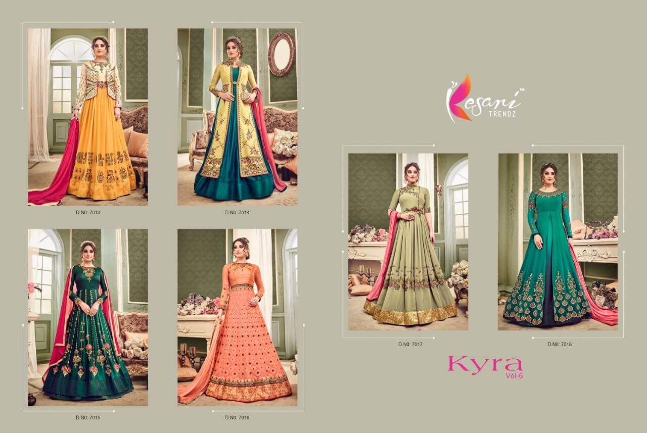 Kesari Trendz Kyraa vol 6 Floor Length Anarkali Salwar Suits collection