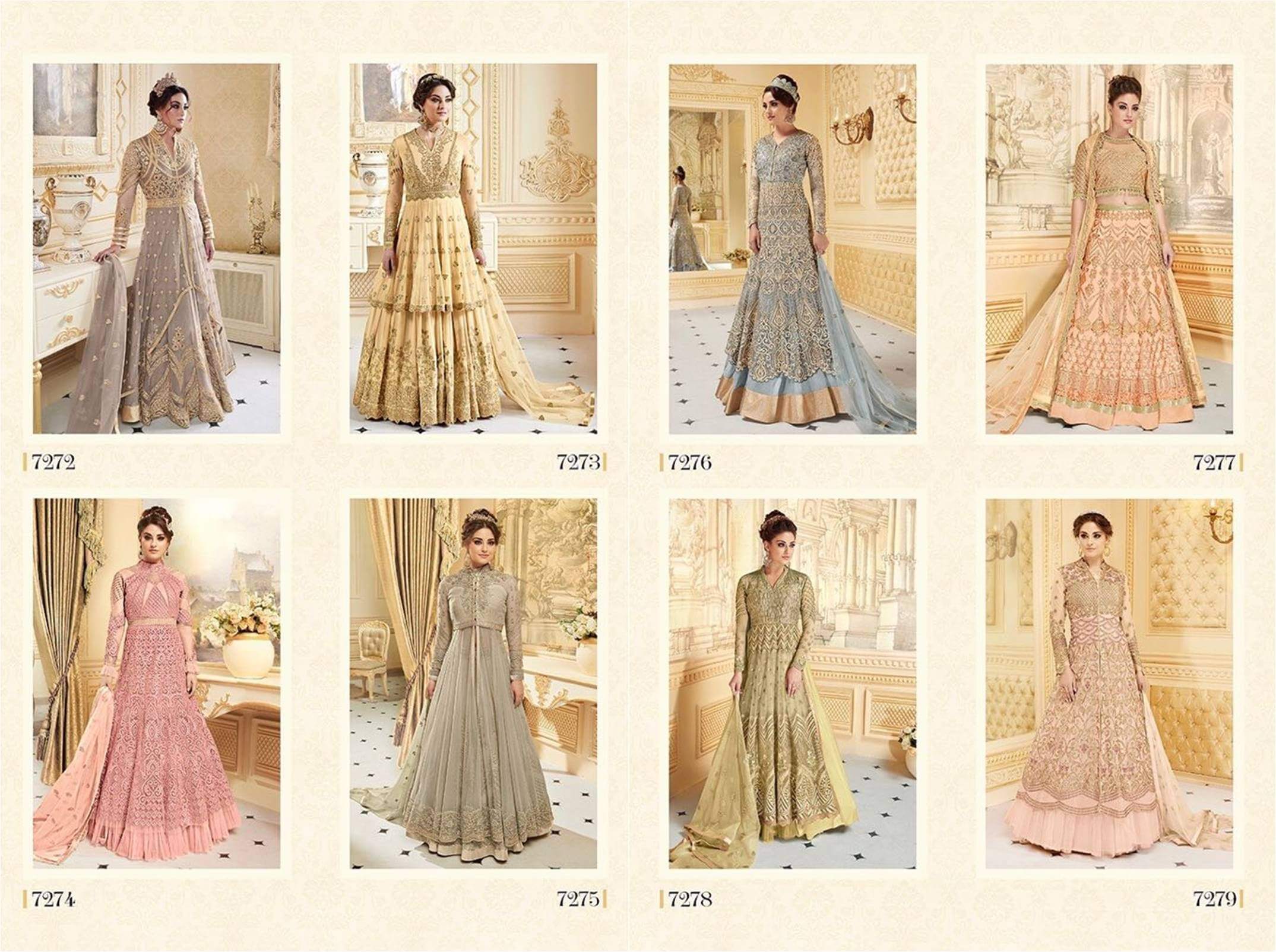 Glossy Sapphira 2 Heavy Embroidery Bridal Long Floor Length Suits