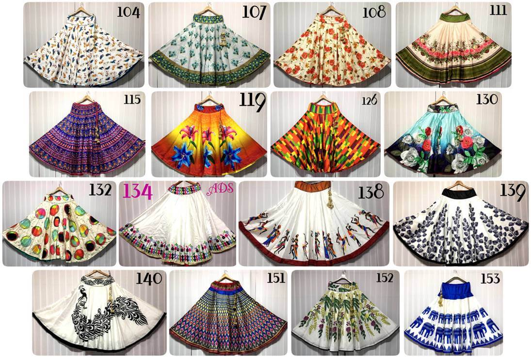 Shop ALF Designer Digital Print Nano Lehenga Skirts Online