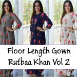 Floor Length Gown Rutbaa Khan Vol 2