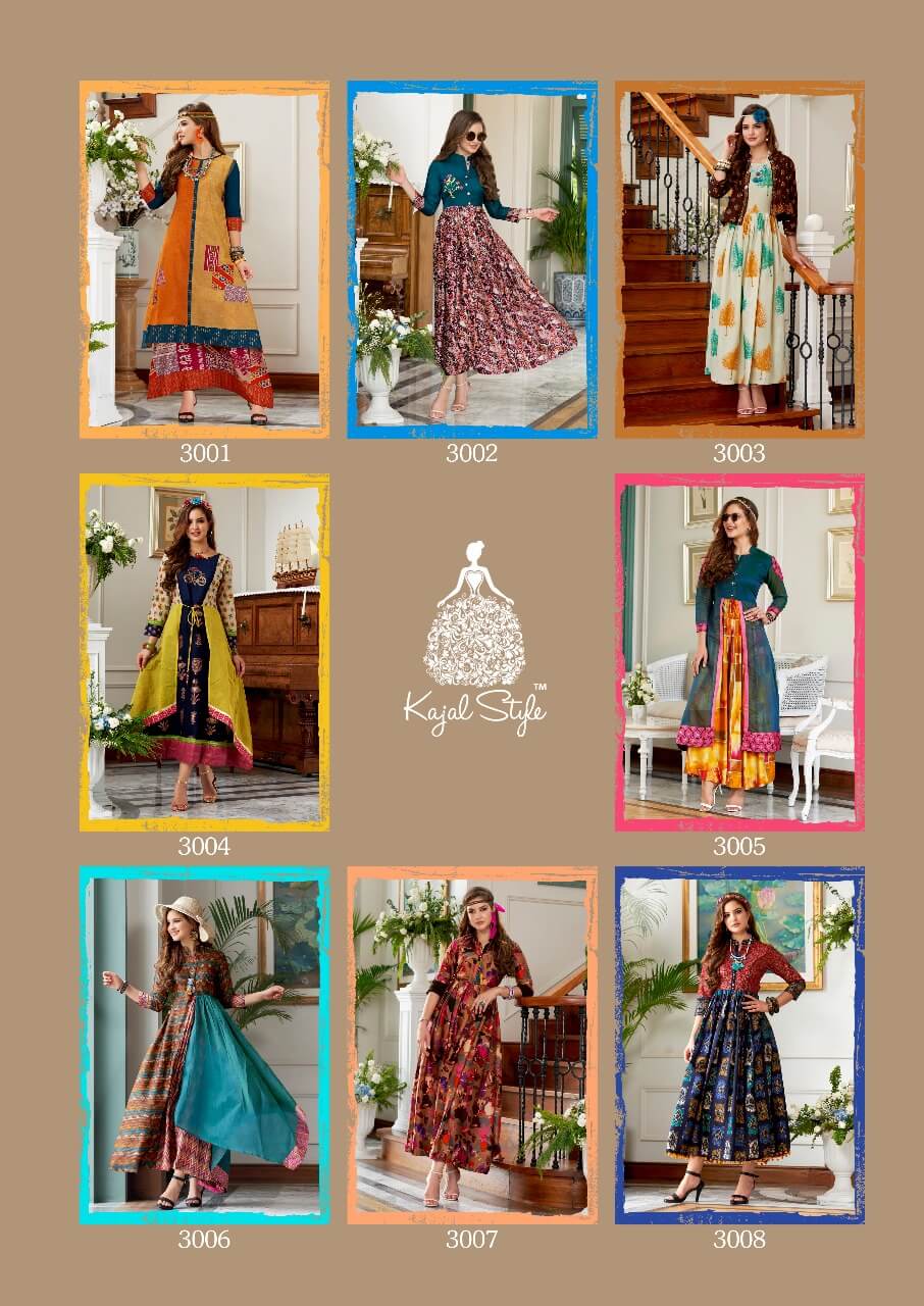 Kajal Style Indo Western Kurtis Diva Vol 3 Collection