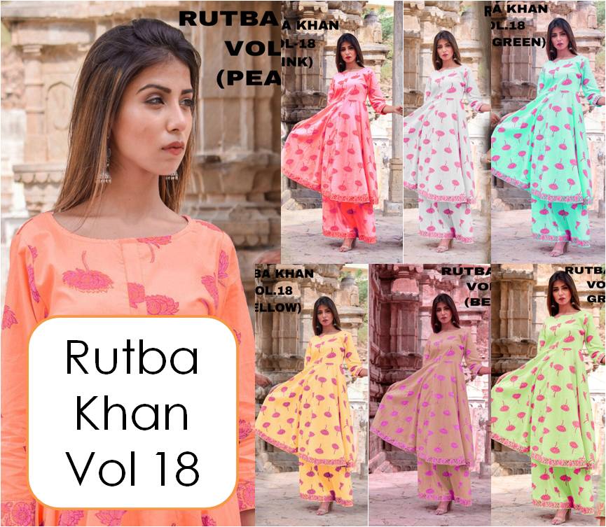 Long kurti with palazzo pants Rutba Khan vol 18