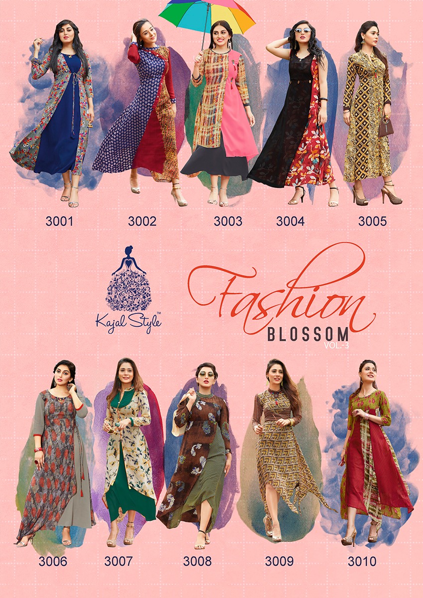 Shop Indo Western Kajal StyleKurtis Fashion Blossom Vol 3 Online