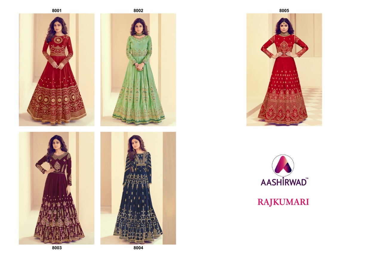 Designer Floor Length Anarkali Gowns Aashirwad Rajkumari