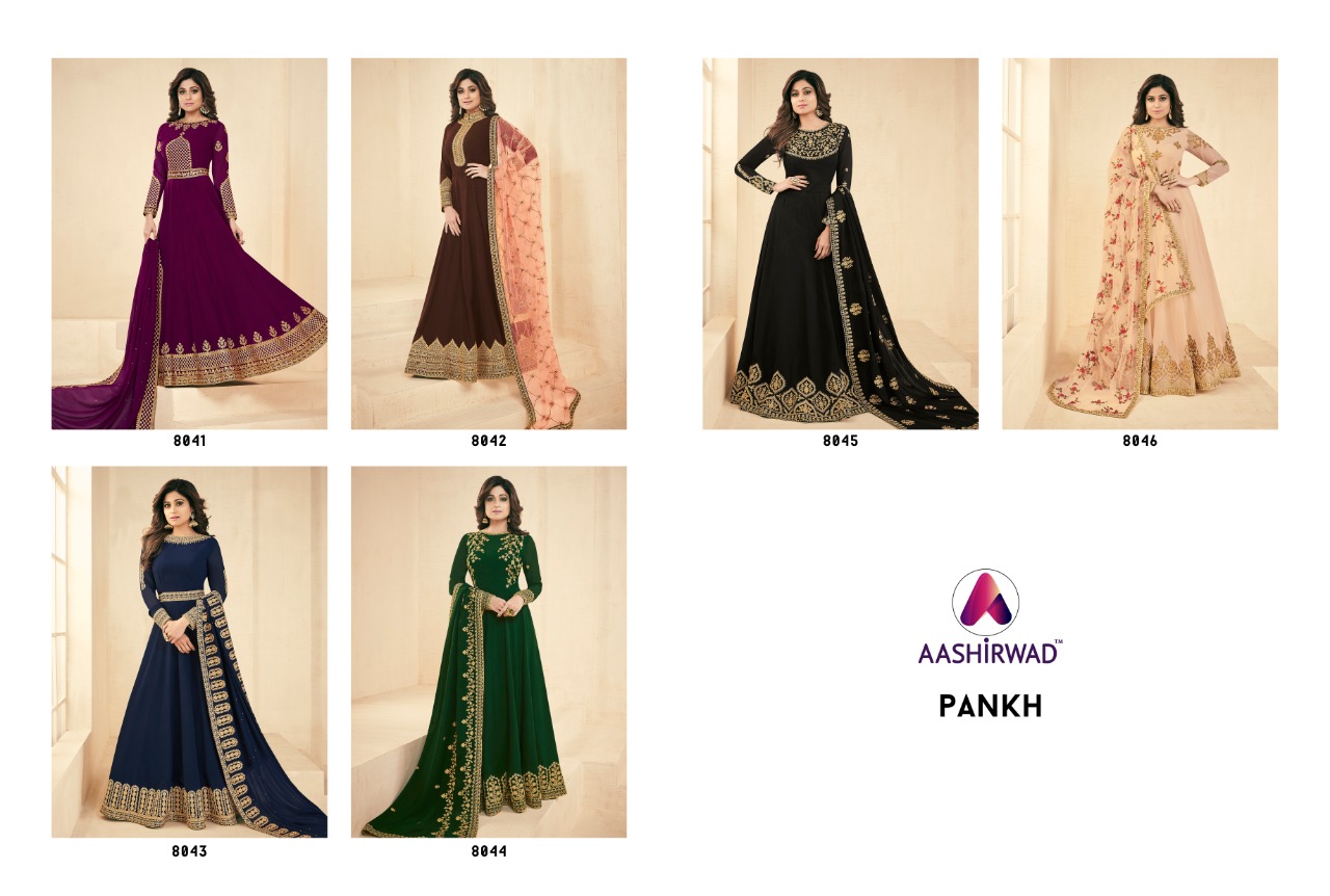 Designer Floor Length Anarkali Suits Aashirwad Pankh