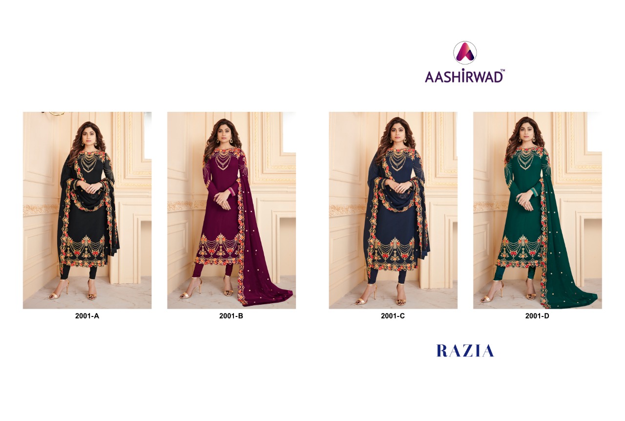 Designer Punjabi Suits Aashirwad Razia