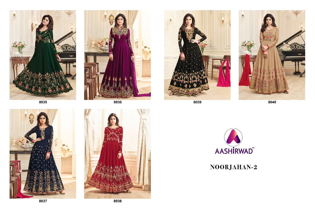 Floor Length Anarkali Gowns Aashirwad Noorjahan Vol 2