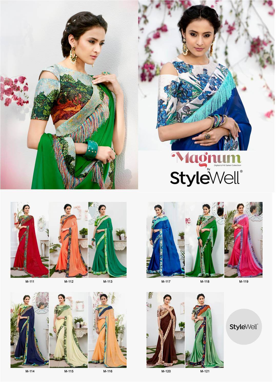 PartyWear Chiffon Sarees StyleWell-Magnum-Collection